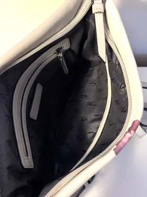Vera Wang Simply Vera Faux Leather Crossbody Bag Purse Grey Floral Abstract Watercolor thumbnail 3