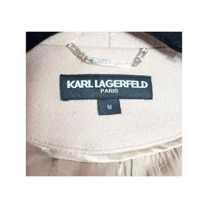 Karl Lagerfeld Paris Double Breasted Wool Blend Belted Coat M thumbnail 6
