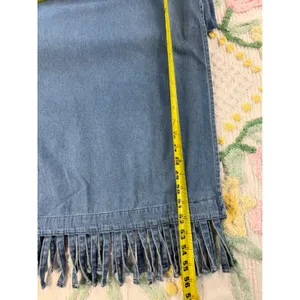 Dont Mess With Texas‎ Denim Fringe Maxi Dress and Jacket Set Blue Medium Vintage thumbnail 5