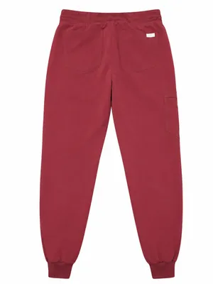 FIGS Zamora Jogger Scrub Pants Womens XS Regular burgundy W18SW2005 reg waist thumbnail 2