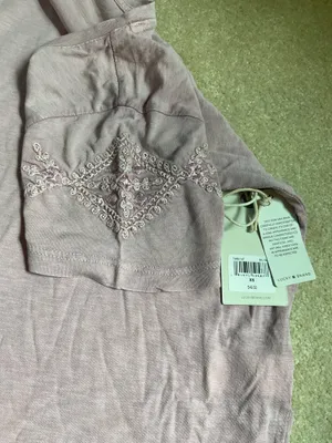 Lucky Brand Top Women’s Boho XS Semi-Sheer Pink thumbnail 5
