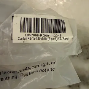 NWT Quince Women's Sand Nude Comfort Rib Tank Bralette (2-pack) Sz XS Sold Out thumbnail 7