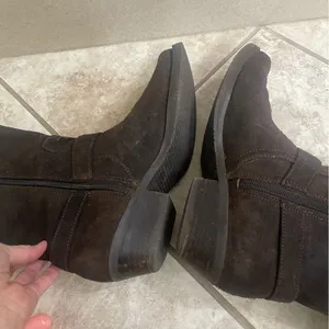 Bc Footwear Womens Boots Leather Brown Bootie Zip 8.5 Biker Harness Pre‎ Owned thumbnail 7