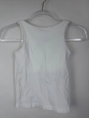 Free People Intimately White Stretchy Racerback Cropped Tank Top Size M/L thumbnail 2
