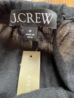 J. Crew Beach pant in Hampton linen-blend Black Size Medium NWT thumbnail 8
