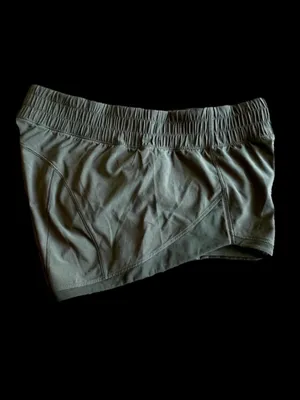 lululemon athletica Olive Green Run Short with Wide Elastic Waistband thumbnail 2