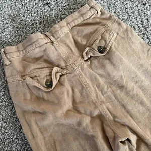 Free People Faded Love Sandstorm/Tan Linen Blend Trousers Women’s 25 thumbnail 5