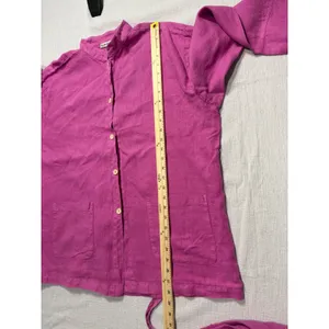 Sunbelt Women's XL Magenta Pink 100% Linen 2 Piece Shirt and Pants Set USA Made thumbnail 14