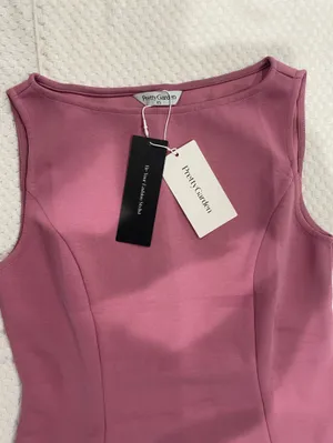 Petite Sophisticate Sleeveless Mini Dress in Rose Pink thumbnail 2
