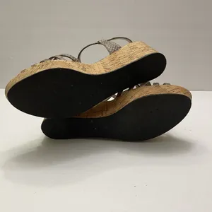 Tahari Star Cork Wedge Platform Tan‎ Snakeskin Sandal Women's 8 M Shoes Open Toe thumbnail 8