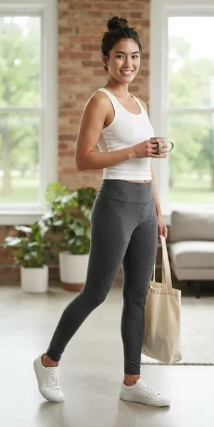 Pact Organic Cotton Heather Gray Leggings Size XS Athletic Casual Basic thumbnail 1