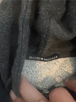 Brandy Melville grey cropped hoodie thumbnail 12