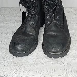 Timberland 6" padded collar waterproof black suede leather boots sz 7.5 thumbnail 4