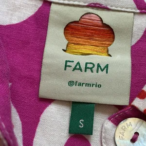 Farm Rio Pink Red Giant Daisy Floral Linen Blend Button Down Shirt Small thumbnail 4