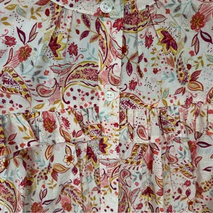 Pinch Floral Paisley Print Ruffle Long Sleeve Blouse Large NWT NEW thumbnail 7