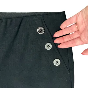 Alfani Black Stretch Button Detail Bootcut Slacks Trousers size M Professional thumbnail 7