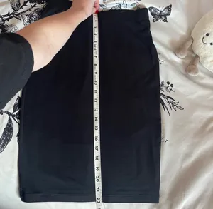 black stretchy midi pencil skirt thumbnail 3
