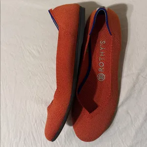 Rothy's Retired Rare Persimmon The Point Flats Orange Shoe Women's Size 8 thumbnail 2