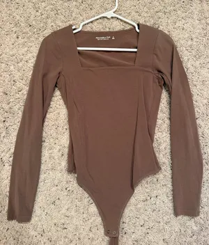 Abercrombie Square Neck Bodysuit Long Sleeve thumbnail 1