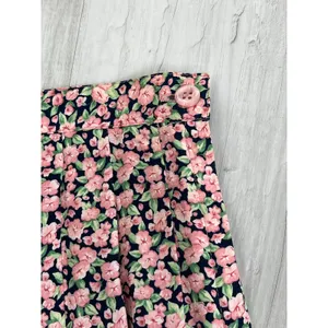 Susan Bristol Components Vintage Pleated Floral Skirt Rayon USA 8 Cottagecore Prairie Pink thumbnail 3
