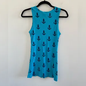Primp Y2K Blue Rhinestone Anchor Tank Top Size Medium thumbnail 8