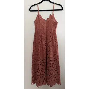 ASTR The Label Lace A Line Midi Dress Mauve Women's Size Small thumbnail 2