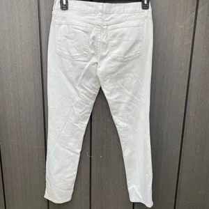 J. Crew‎ Ankle Toothpick Jeans White thumbnail 4