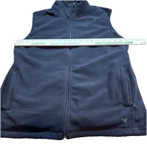 White Sierra Unisex Medium Black Full Zip Fleece Vest Outdoor Layering Casual thumbnail 11