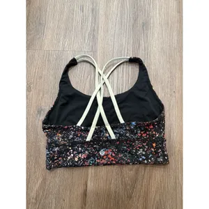 Lululemon Multicolor Speckled‎ Wildflower Strappy Sports Yoga Bra Sz 6 thumbnail 2