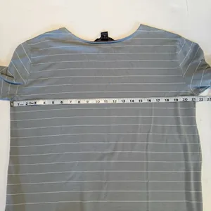 FREE FLY Bamboo Top Women Sz XL Pullover‎ Shirt Blue Gray Striped Casual Stretch thumbnail 7