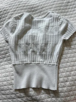 ZARA Top Cropped White thumbnail 5