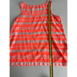 Gap‎ Sz L Orange White Tie Dye Tank Top Shirt Chest Pocket Sleeveless thumbnail 5