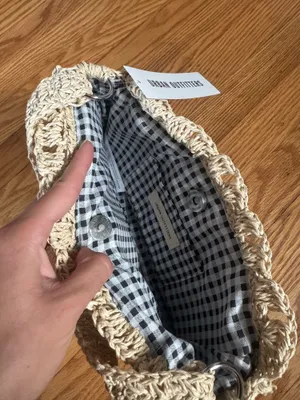 Urban Outfitters woven straw shoulder bag thumbnail 2
