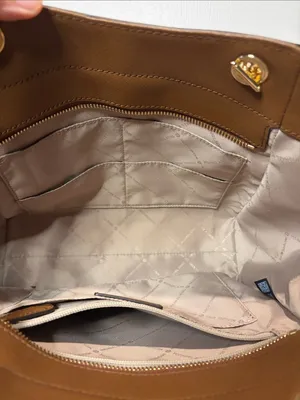 Michael Kors Jet Set Travel Large Bag Chain Straps Brown Full Zip thumbnail 7