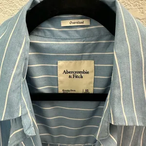 Abercrombie & Fitch Blue Striped Button Down Shirt thumbnail 2
