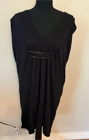 Velvet Graham & Spencer - Anthropologie Black Dolman-Sleeve Drapped Dress Size L thumbnail 1