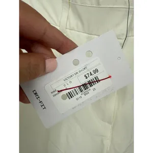 Nike Dri Fit Victory Golf Shorts‎ Womens S White Logo Mesh Lined Standard Fit thumbnail 4