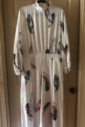 Feather Me Not Jumpsuit NWOT Multiple Size XL thumbnail 4