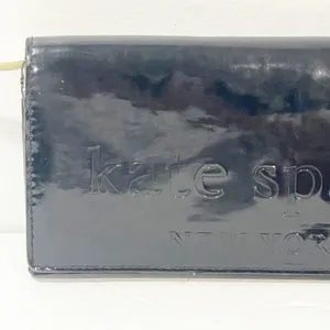 Kate Spade Black‎ Patent Leather Snap Closure Multi Card Long Wallet thumbnail 2
