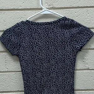 Brandy Melville Blue Floral Zelly Top one size thumbnail 7