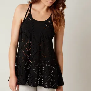 Intimately Free People Starry Eyelet Whimsigoth Boho Bow Preppy Festival Tank XS thumbnail 3