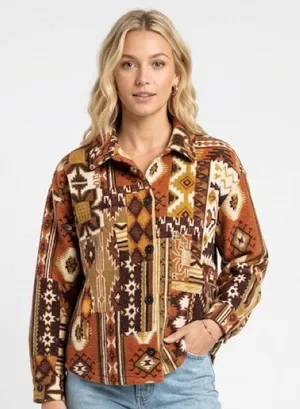 ZENANA boho button down shacket size large thumbnail 1