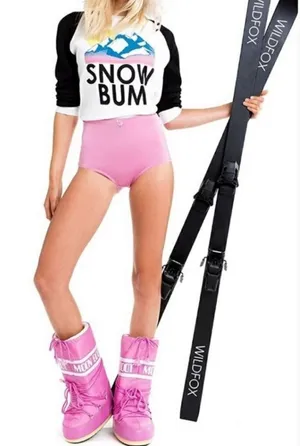 WILDFOX SNOW BUM made in LA long sleeve jumper XS thumbnail 1