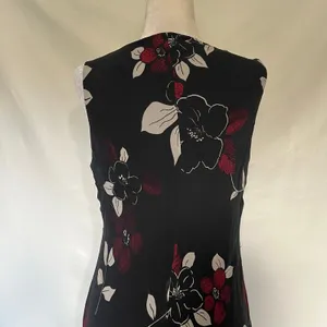 Vtg Y2K Maggy London 100% Silk Dress Sz 12 Asymmetric Maxi Goth Romantic Sheer thumbnail 8