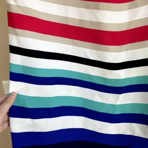 LOFT colorful striped sleeveless midi‎ dress women's size 6T beachy summer y2k thumbnail 4