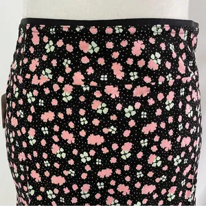 Free People New ​IRL Floral Print Slip Skirt Black Pink Combo Size 8 thumbnail 8