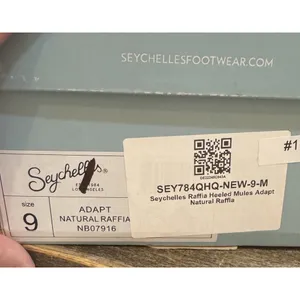 Seychelles Adapt Raffia Mules Sandal Natural Size 9 ‎ Beachy Coastal Neutral thumbnail 10