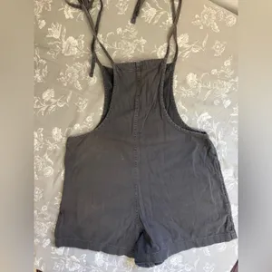 Aerie Charcoal tie up romper thumbnail 4