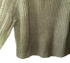 American Eagle Hunter Green Open Knit Sweater thumbnail 6