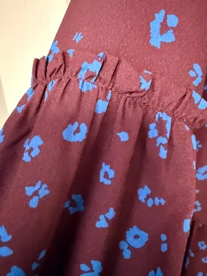NWT Parker Surplice Ruffle Mini Dress Plum Blue Animal Print Small thumbnail 7